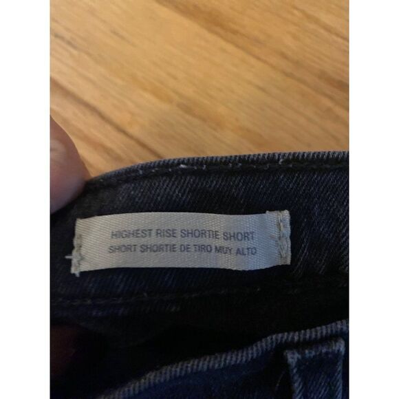 Universal Thread womens black highest rise shortie short distressed frayed hem 0 - Picture 8 of 8